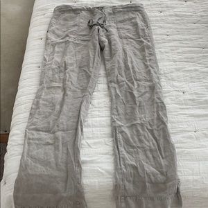 Linen pants - green used